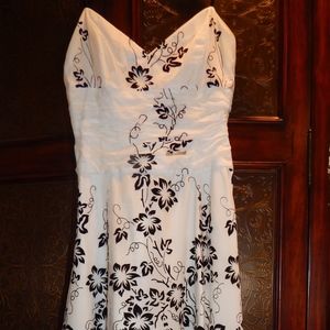 Black & White Suede Cocktail Dress